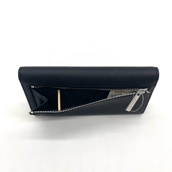 Michael Kors Large Trifold Wallet Black - Picture 5 of 7